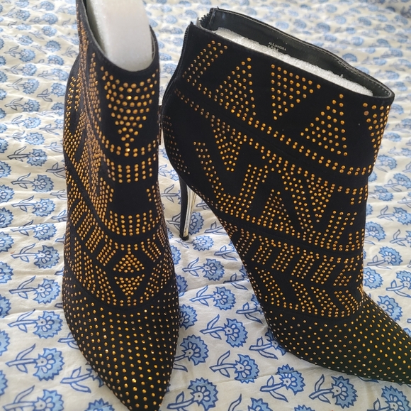 Shoes - Gold Studded Ankle Bootie